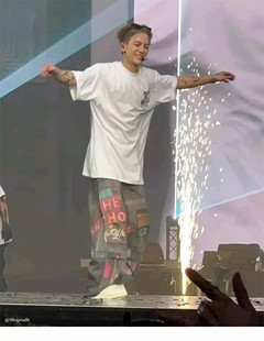 休闲涂鸦运动裤 韩国asif 子男女宽松直筒阔腿裤 裤 calie王嘉尔同款