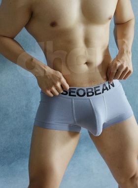 【Dhan线上商店】新款男内裤低腰单层囊袋平角裤涤纶舒适薄款内裤