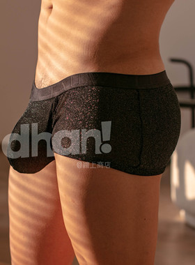 【Dhan线上商店】新款网纱内裤低腰性感锦纶男士透视诱惑平角裤
