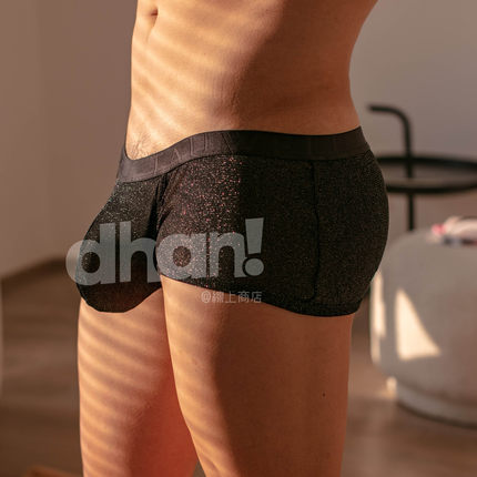 【Dhan线上商店】新款网纱内裤低腰性感锦纶男士透视诱惑平角裤