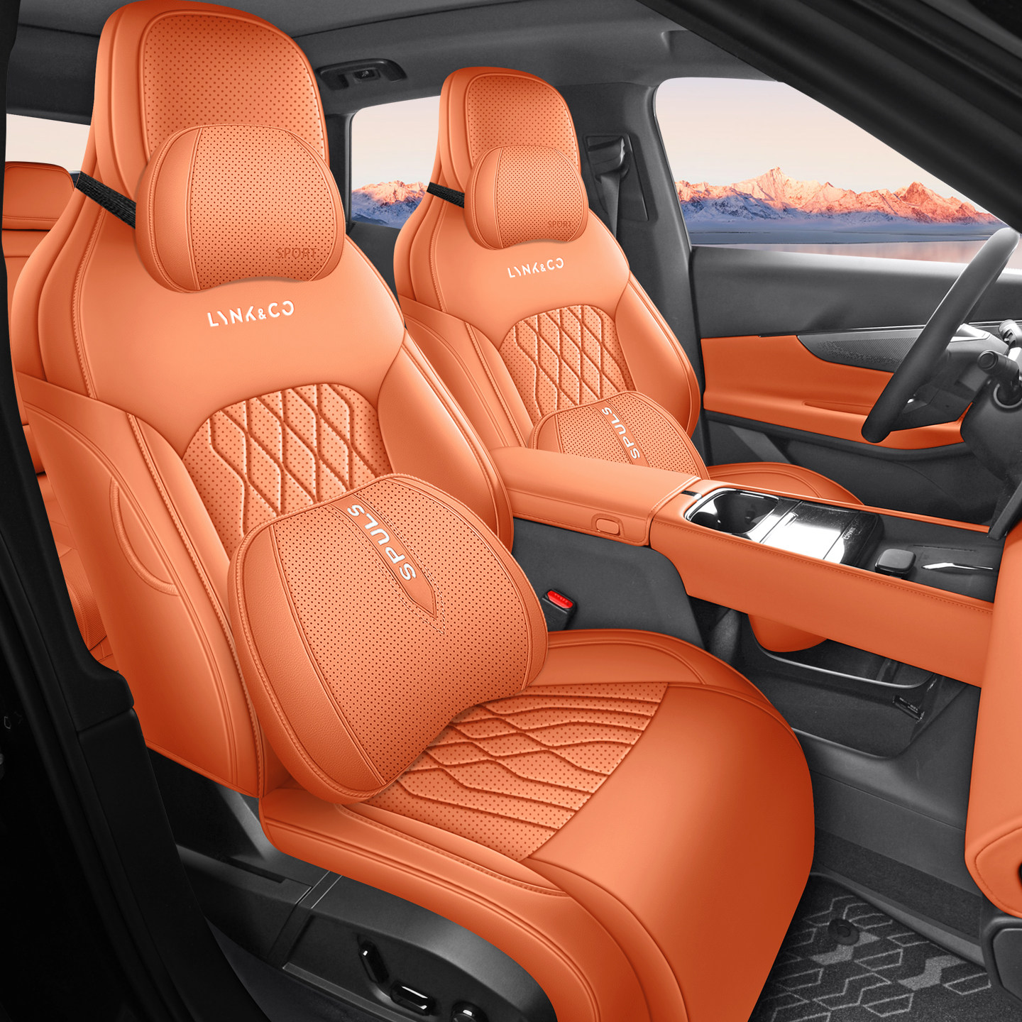 26款领克08 230超长续航Ultra座椅套汽车坐垫四季通用超纤皮5座套