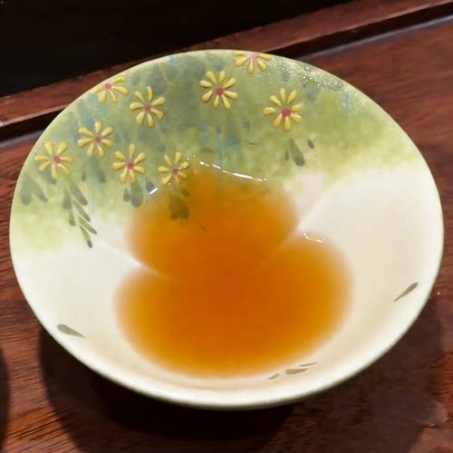 抱富手绘雏菊陶瓷葫芦杯