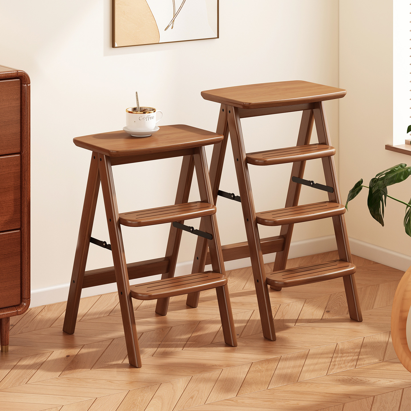 多功能梯凳两用厨房登高三步梯凳