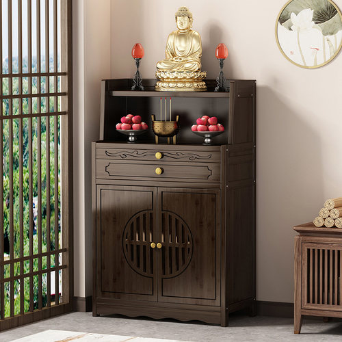 闻致佛龛新中式立柜财神爷柜子