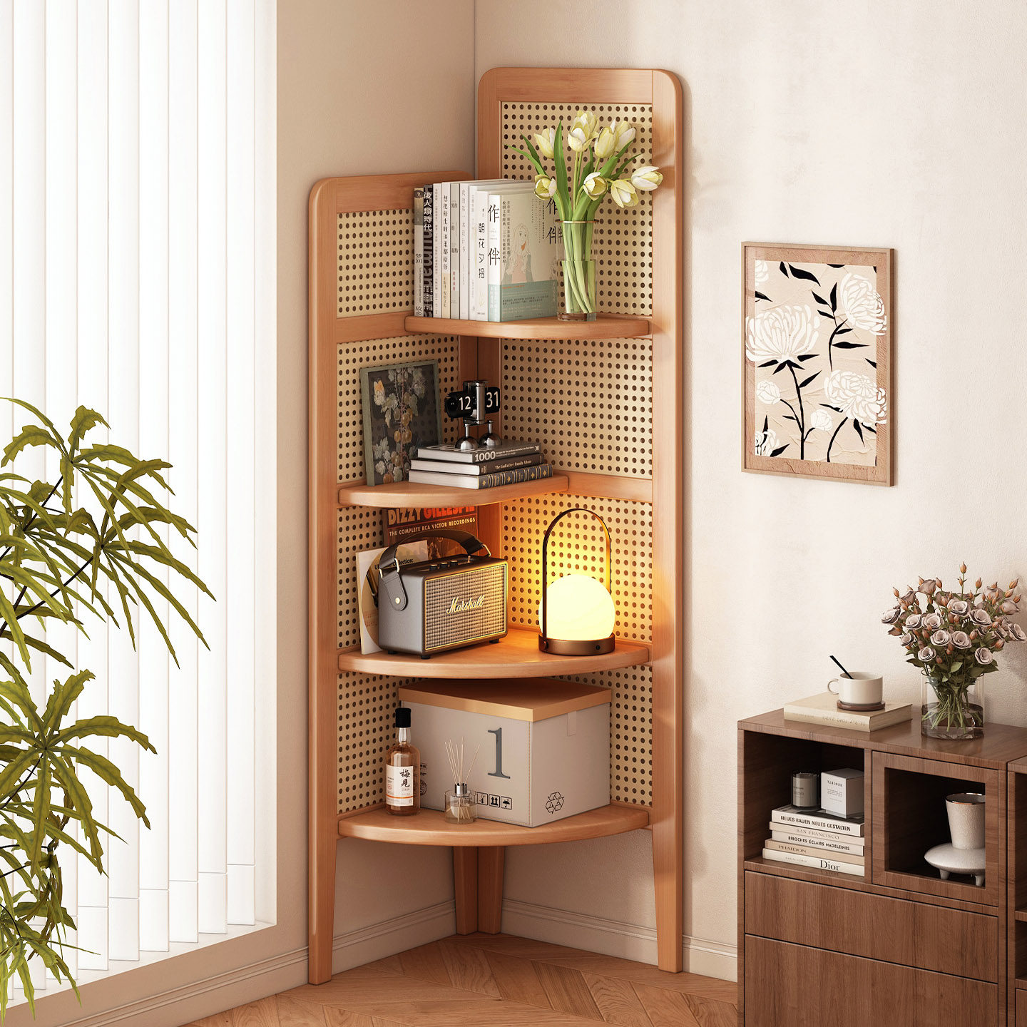 转角书架收纳柜客厅落地置物架家用多层书柜储物柜一体靠墙展示架,住宅家具,书架,淘宝优惠券,粉丝福利购,淘宝优惠卷