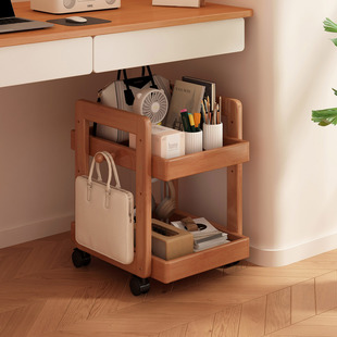 桌下书包置物架可移动小推车客厅多层玩具零食收纳柜办公室整理架