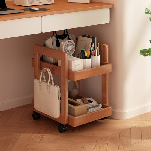 桌下书包置物架可移动小推车客厅