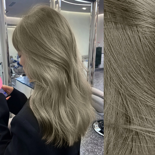 茉莉茶色染发剂2023流行色显白自己在家染发泡泡沫植物纯染发膏女