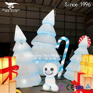 创意彩灯工艺品圣诞节春节彩灯雪人冰雪世界自贡灯会厂家制作