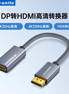 DP1.4转HDMI2.1转接器母口高清台式笔记本电脑显卡外接显示器投屏
