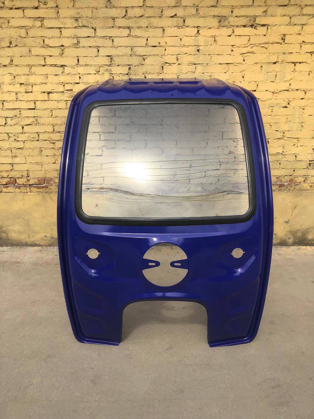 一体冲压加厚铁皮车棚摩托车棚三轮车铁车棚一体加厚驾驶室挡雨u.