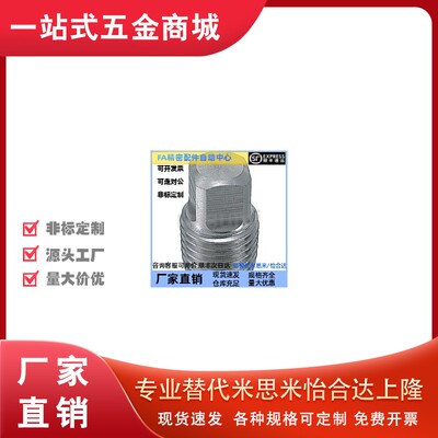 304不锈钢低压用拧入型接头同径型管塞SUPPP6A/8A/10A/15A/20A25A