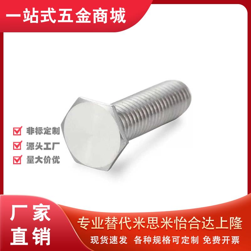 HANS细牙镀锌直杆型调整螺栓PAS314/5/6/8/10扳手槽型调整螺丝12