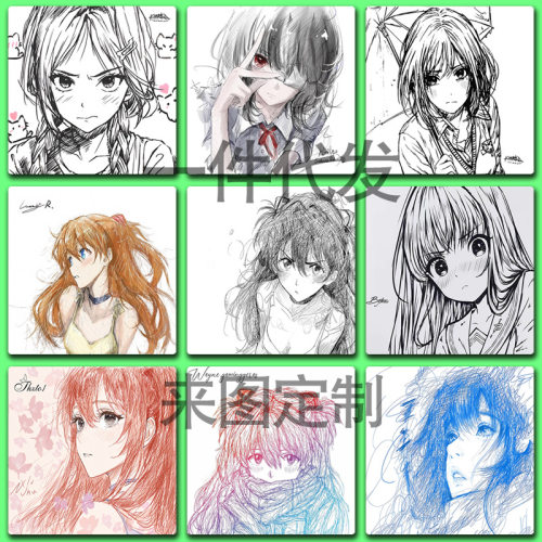 Kuroha不语特别版中性语线细面二次元漫画游戏电竞键盘鼠标垫桌垫