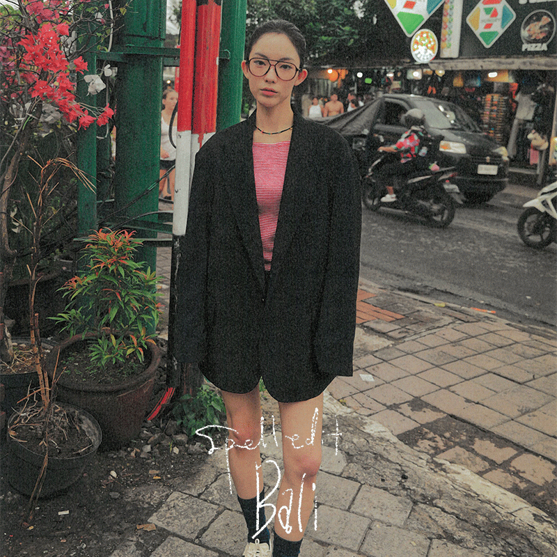 SPELLEDIT2026年春季新品宽松西装外套挺括有型休闲长袖上衣女装