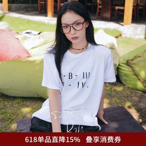 SPELLEDIT春季军风字母T恤女