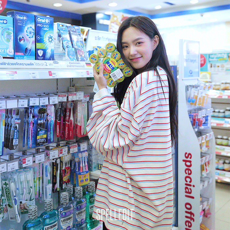 SPELLEDIT春季新品条纹长袖T恤