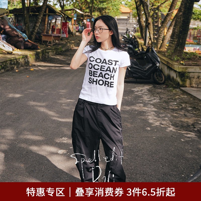 SPELLEDIT2026新品单褶口袋工装裤时尚街头风宽松休闲裤女