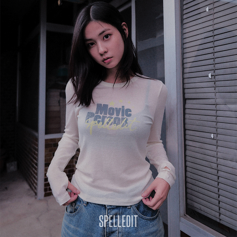 SPELLEDIT新品影迷修身长袖T恤