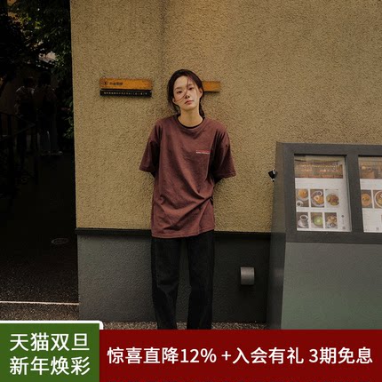 SPELLEDIT2025冬季新品复古汽车T恤复古印花宽松短袖内搭上衣女