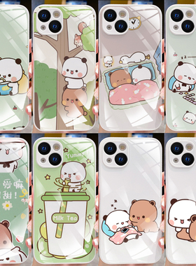 新款白色钢化玻璃硬壳一二布布手机壳任意机型定制适用苹果17/16/15/14/1213promax荣耀X60华为P50红米note13