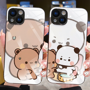 新款液态玻璃超薄一二布布情侣手机壳定制适用苹果16/15/14/13/112promax红米K60华为P60VIVOX60三星S23一加9