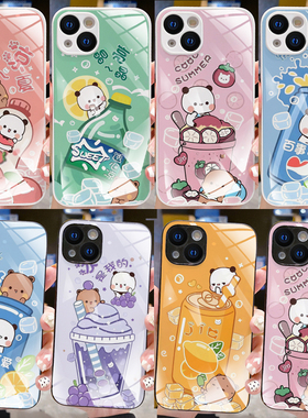 新款钢化玻璃硅胶一二布布手机壳任意机型定制适用苹果16/15/14/113promax华为小米VIVOPPO荣耀三星一加红米