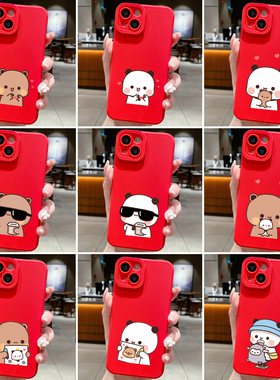 新款软壳硅胶新年红色布布一二情侣手机壳任意机型定制适用苹果16/15/14/113promax华为荣耀小米红米vivoppoi