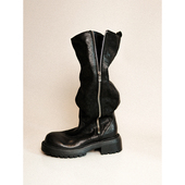 敦绿岛·骑士4号｜侧拉链 粗跟中跟长筒靴不过膝骑士长靴秋冬靴子