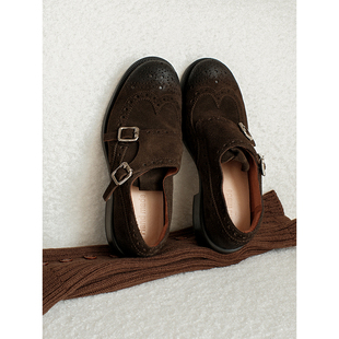 敦绿岛·落落孟克|学院绅士粗跟乐福鞋孟克皮鞋四季鞋