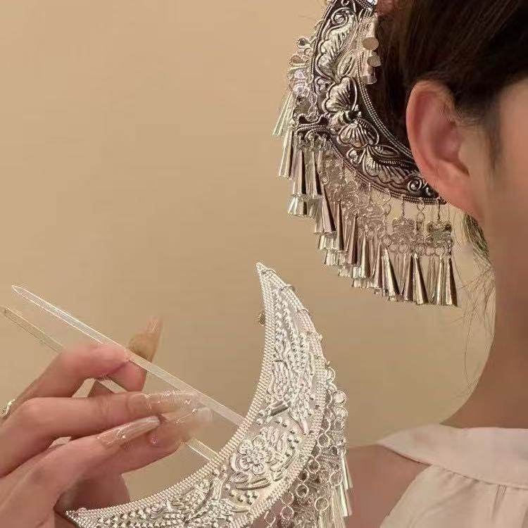 贵州苗族苗银头饰西南少数民族侗族步摇发簪头饰演出发钗服配饰,饰品/流行首饰/时尚饰品新,民族风发饰,淘宝优惠券,粉丝福利购,淘宝优惠卷