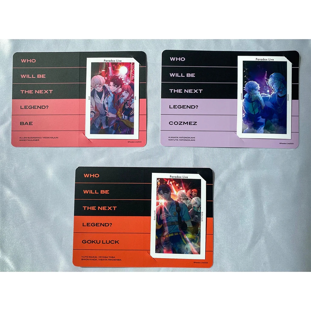 预定 Paradox Live PL REVOLUTION 花絮 G卡片付背卡 周边