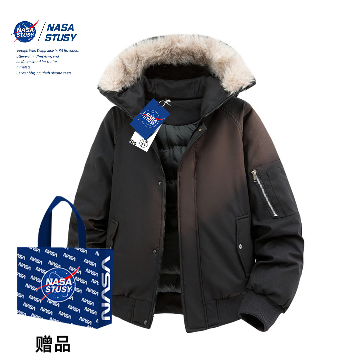 NASA官方进口美式潮牌棉衣