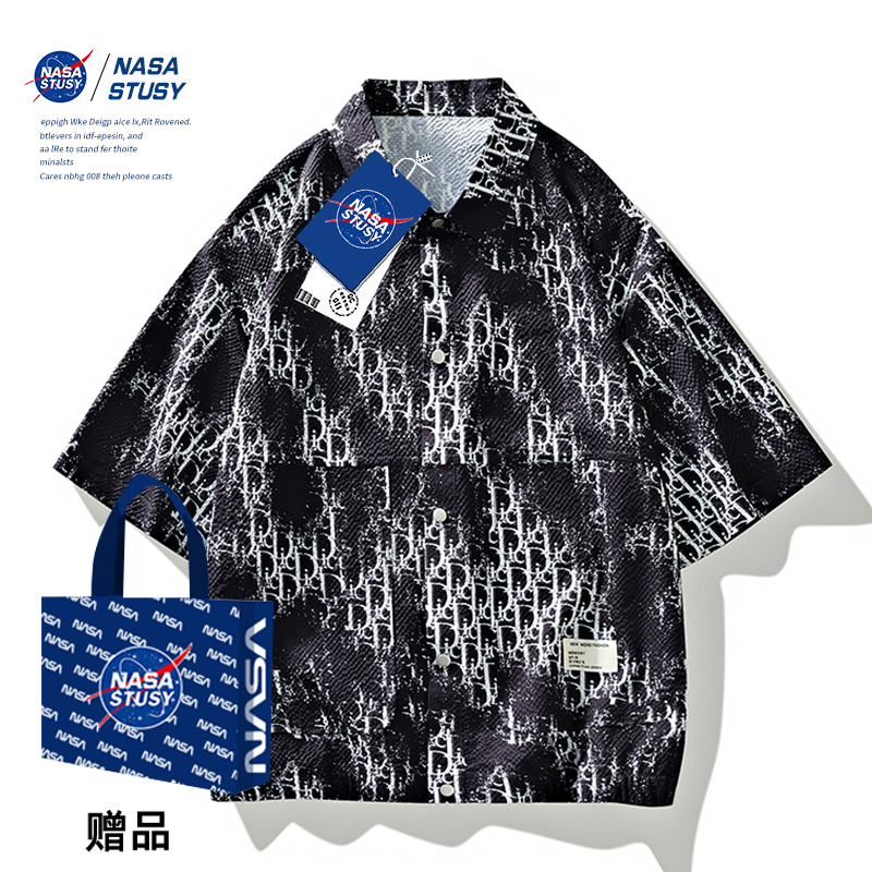 NASA官方进口美式潮牌短袖衬衫