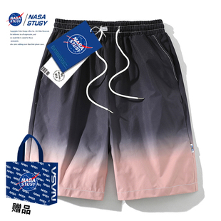 裤 夏季 男美式 五分工装 运动卫裤 休闲裤 NASA潮牌短裤 子薄款 高街裤