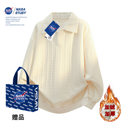 NASA官方进口美式潮牌假两件卫衣
