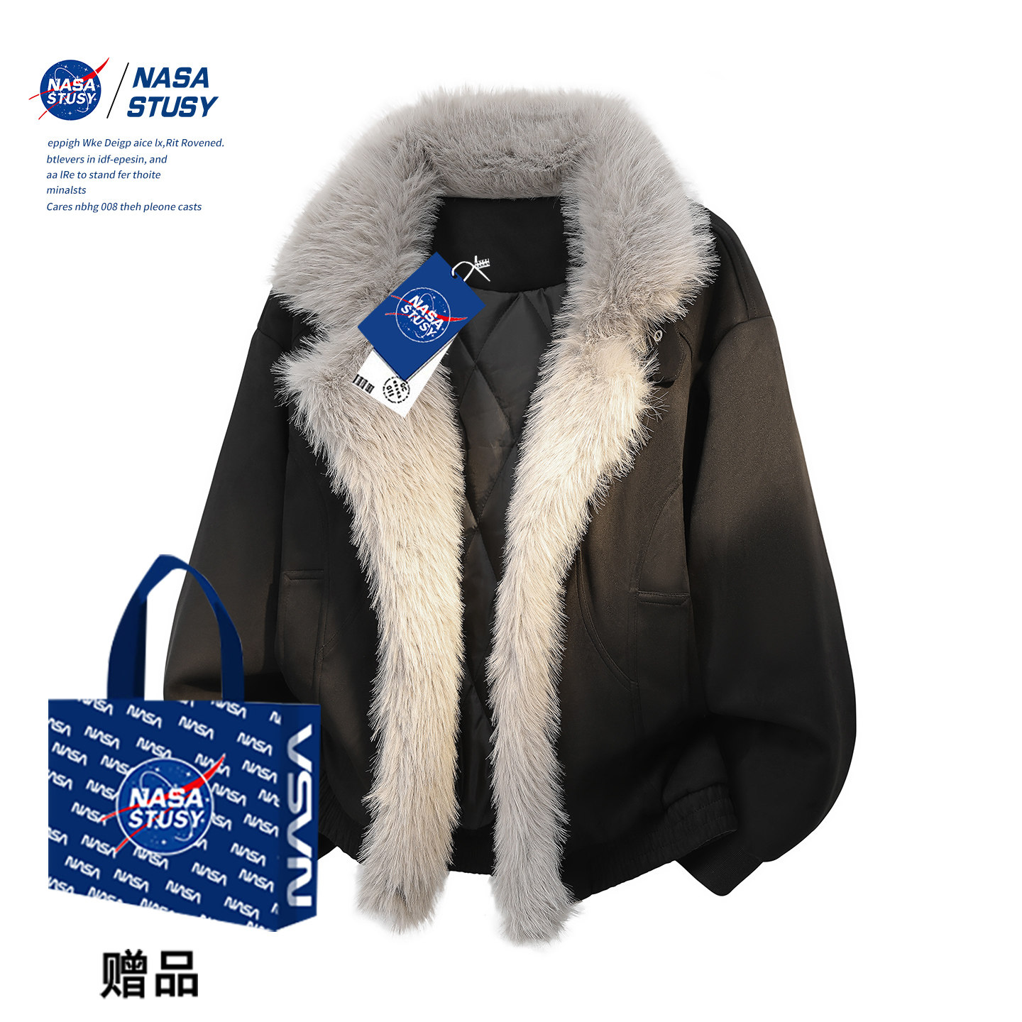 NASA STUSY美式2025冬季加厚保暖棉衣男款棉袄座山雕羽绒棉服外套,男装,棉衣,淘宝优惠券,粉丝福利购,淘宝优惠卷