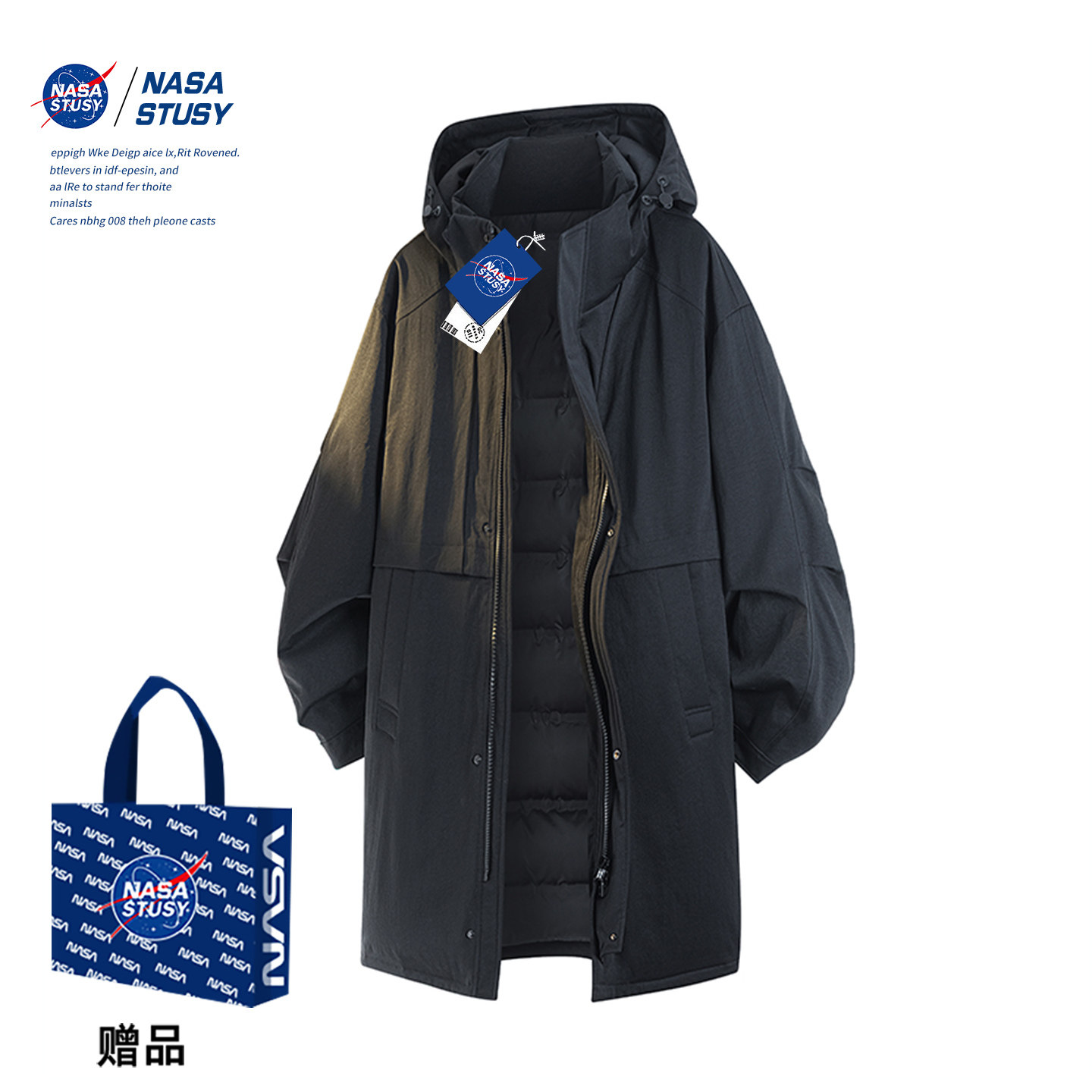 NASA官方进口美式潮牌棉衣外套