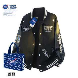 男款 NASA 新款 复古2025秋装 飞行员夹克高级感棒球服外套 STUSY美式