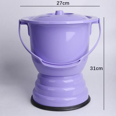 痰盂坐便器女高脚尿桶大人尿盆带盖搪瓷防臭家用起夜老人卧室加厚