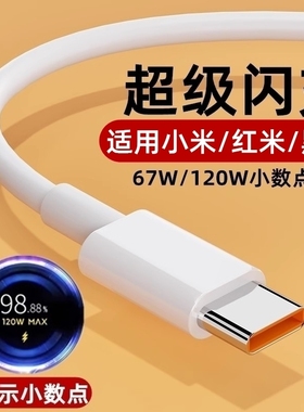 适用小米8青春版8lite专用原装充电器M1808D2TC/E/T快充tyepc数据线8探索版闪充充电线67w120瓦加长tac旗舰店