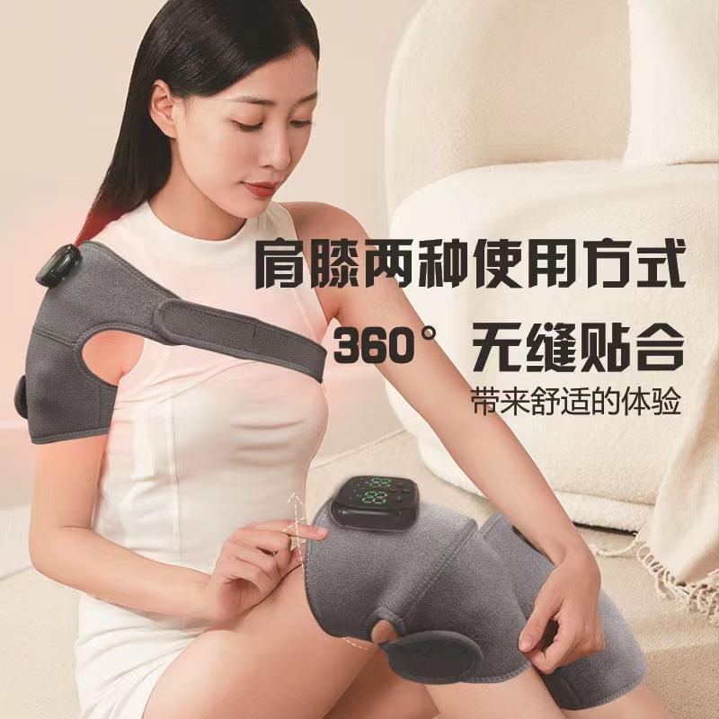 电热腿按摩仪膝部盖按摩理直JCA疗加热护膝老寒腿关节震厂动按摩