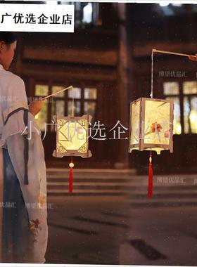 中秋节灯笼古风宫灯灯笼手工diNy材料包制作 非遗花草纸灯笼装饰\