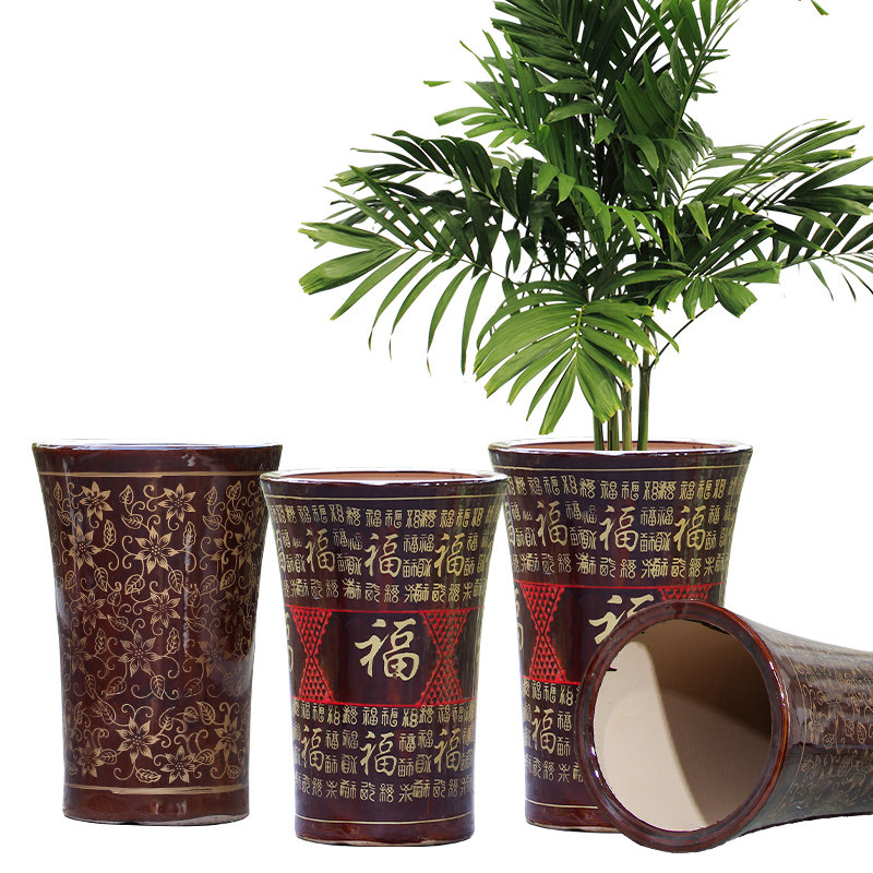 中式陶瓷花盆大号特大号大口径福字花盆客厅发财树幸福树大花盆,鲜花速递/花卉仿真/绿植园艺,花盆,淘宝优惠券,粉丝福利购,淘宝优惠卷