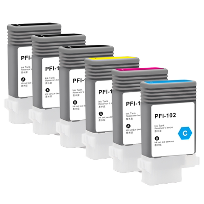 竞越 PFI-102墨盒 适用于佳能Canon Pro iPF 650 655 750 755 760 打印机 墨盒墨水 102含墨水芯片 墨盒