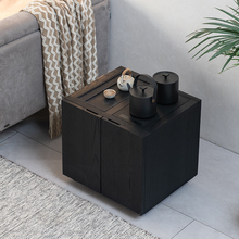 侘寂风实木茶水柜客厅边几可移动茶边柜小茶台烧水一体全自动茶几