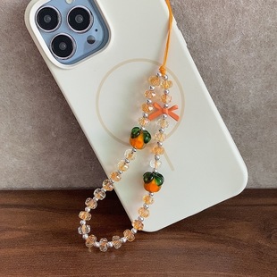 好柿发生手机链创意手机挂绳新款ins风挂件ccd相机挂链短款高级感挂饰手工珠串链绳网红个性吊坠百搭防摔链条