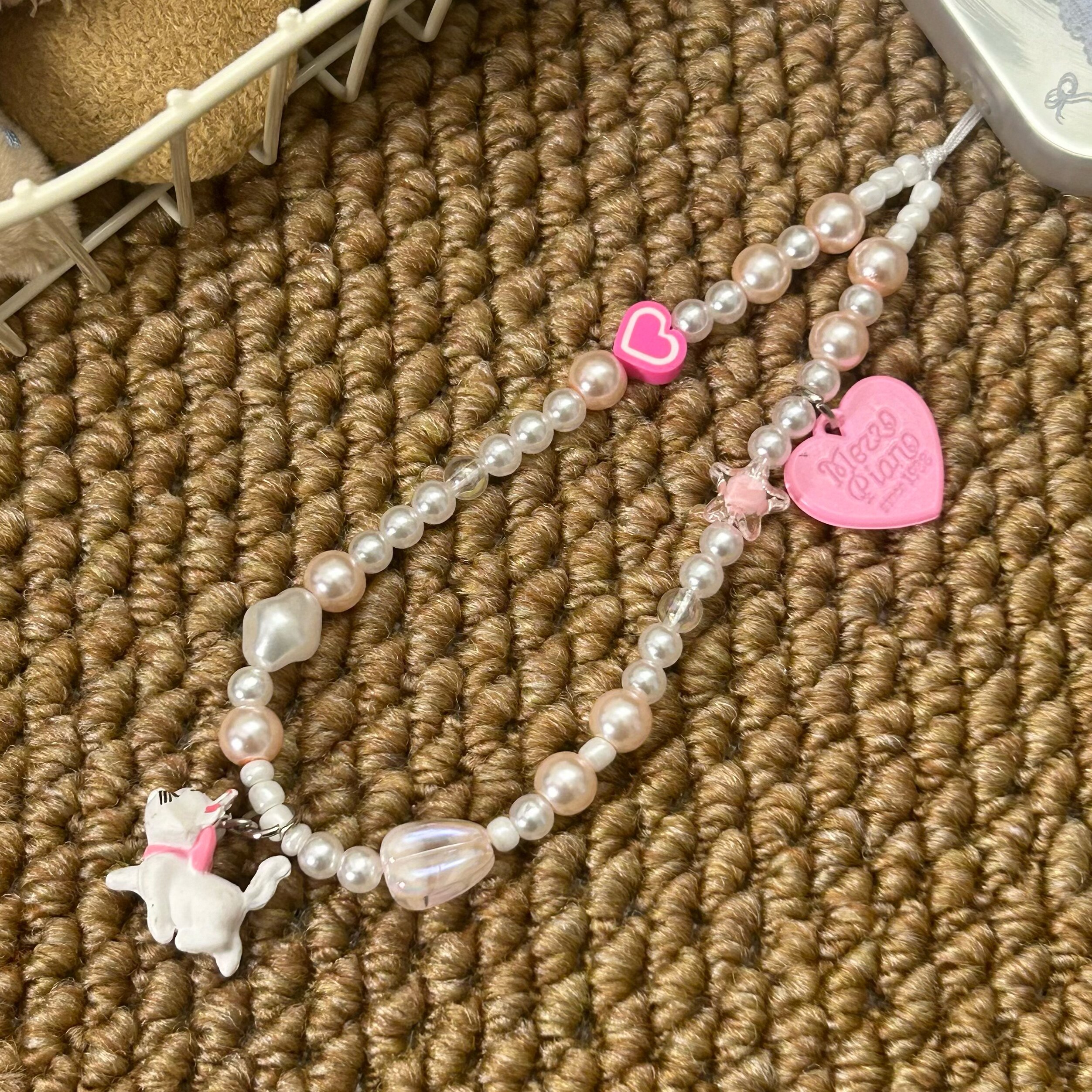 爱心猫咪手机链新款手机挂绳可爱