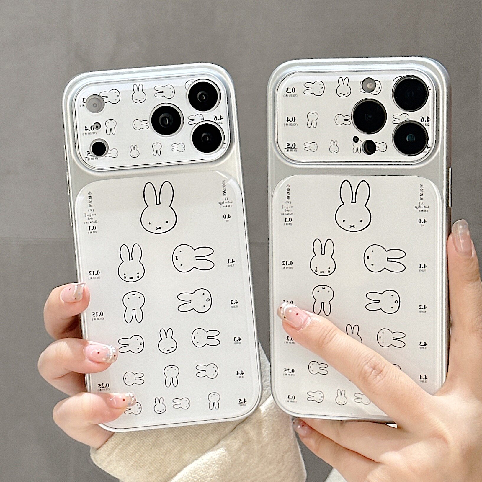 米菲兔适用苹果17promax手机壳新款iPhone16pro保护套15plus镜头全包防摔玻璃壳ip14可爱外壳13高级感女款