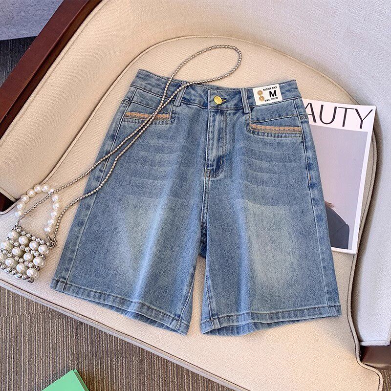 牛仔短裤女宽松夏季薄2025年新款